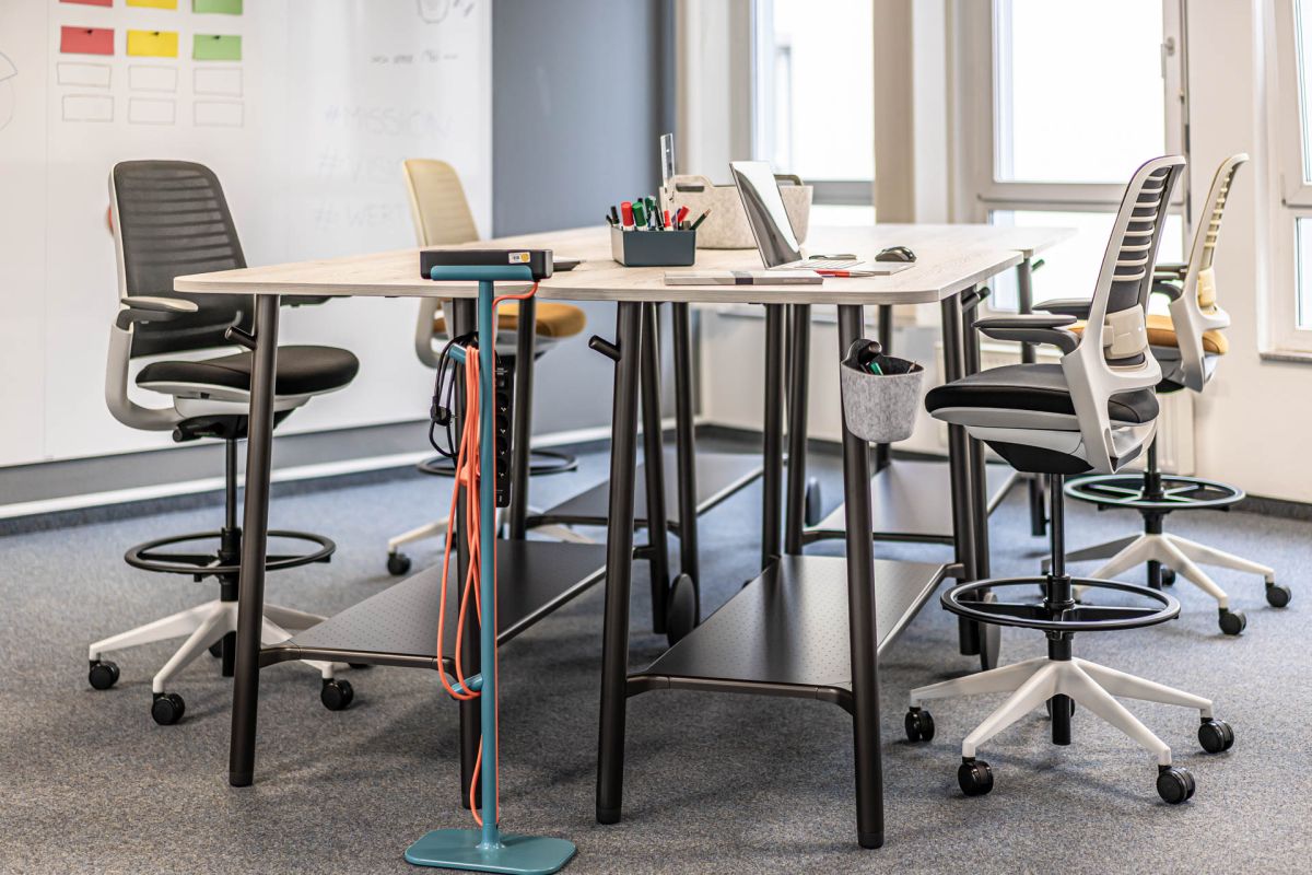 Flexible Arbeitsumgebung für leistungsstarke, effizient zusammenarbeitende Teams